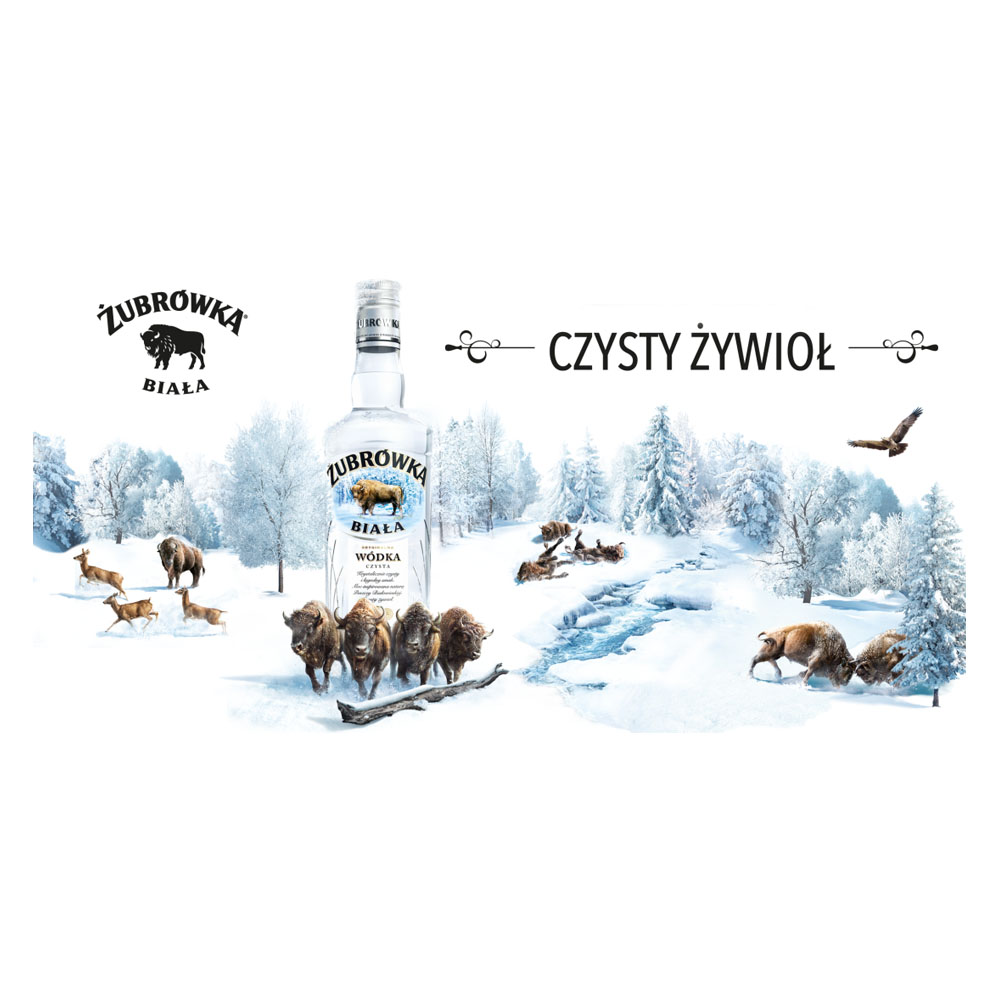Wódka Żubrówka Biała 40% 1000 ml